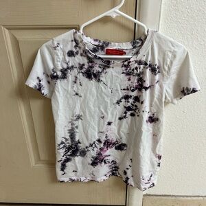 n:PHILANTHROPY Black and Purple Tie-Dye Tee